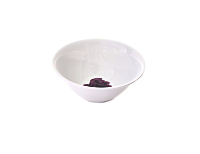 The White Snow - Set 4 Bowls with Purple Decoration
