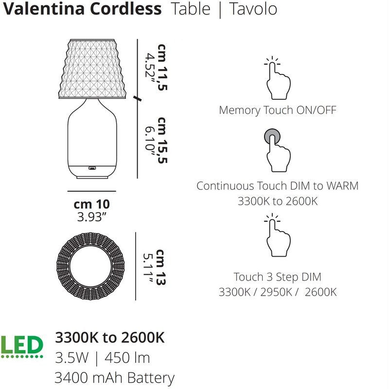 Valentina Cordless Table Lamp