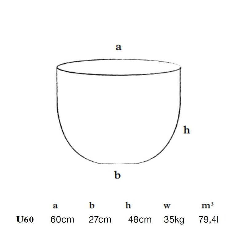 Atelier Vierkant Vase U60 - Outdoor vase